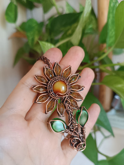 Sunflower pendant.