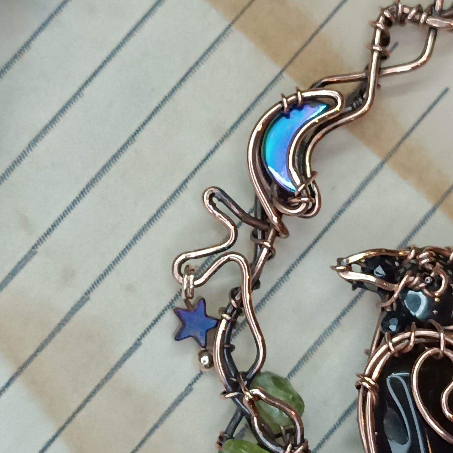 Stars catcher. Raven necklace