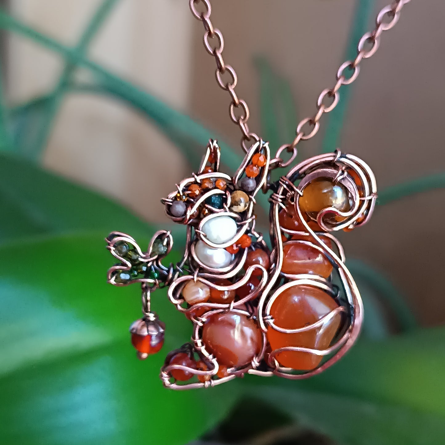 Squirrel necklace