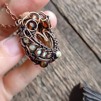 For Susan. Paw vial pendant