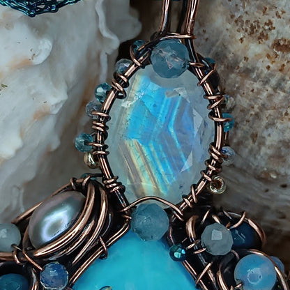 Mermaid and Seahorse necklace.