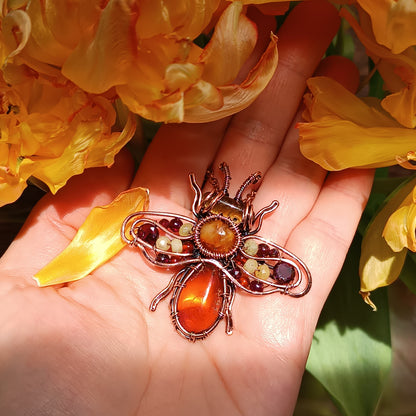 For Gwendolyn. Final payment.Sunny honey bee pendant