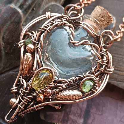 Citrine sunset. vial necklace