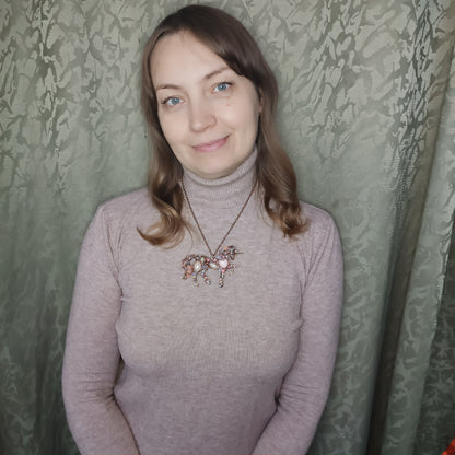 Pink unicorn pendant. Absolutely one of a kind!