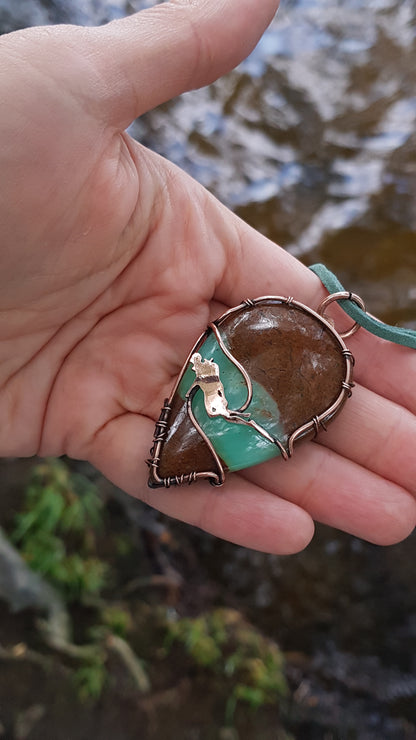 Diver in the underwater cave pendant