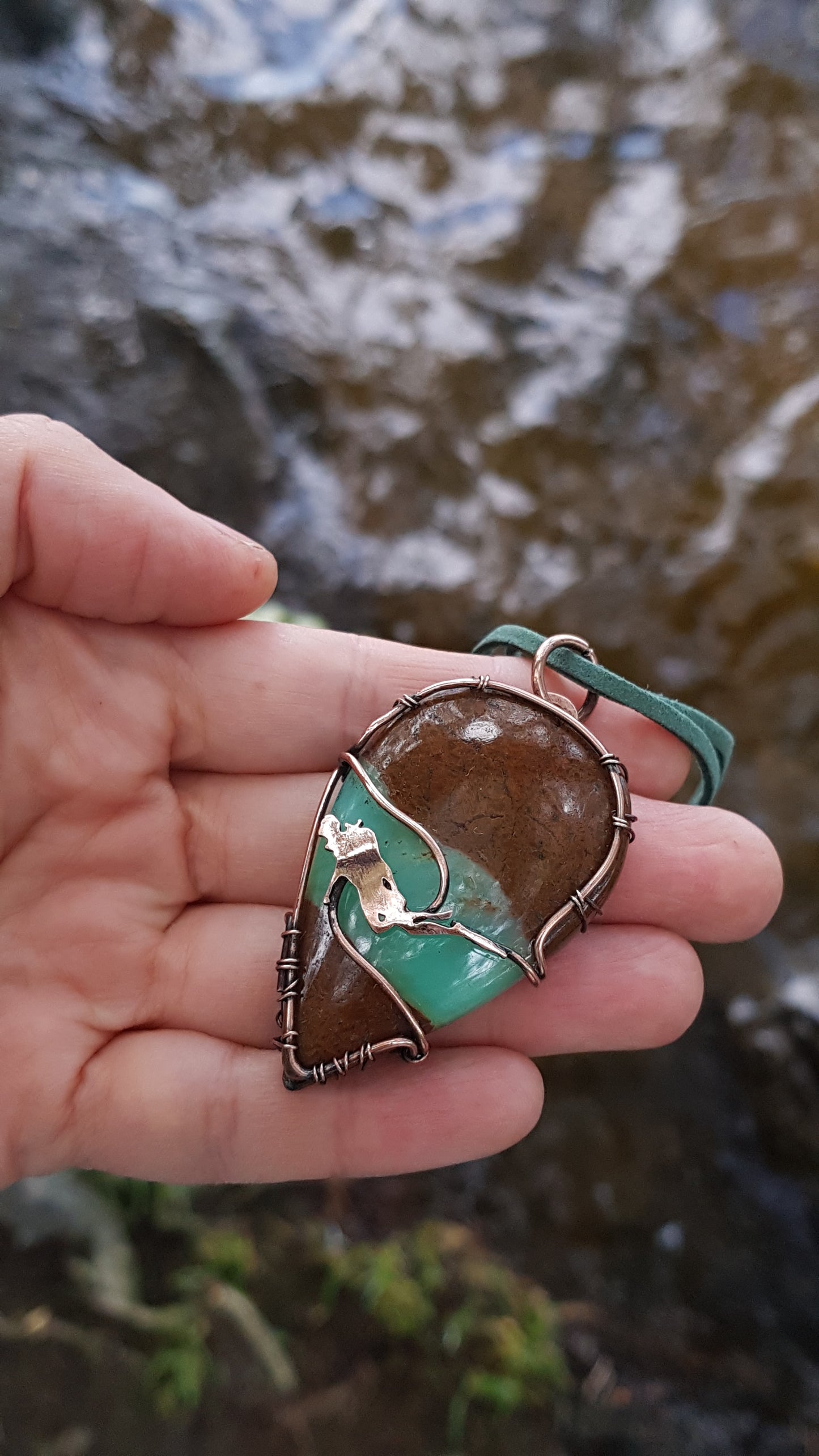 Diver in the underwater cave pendant