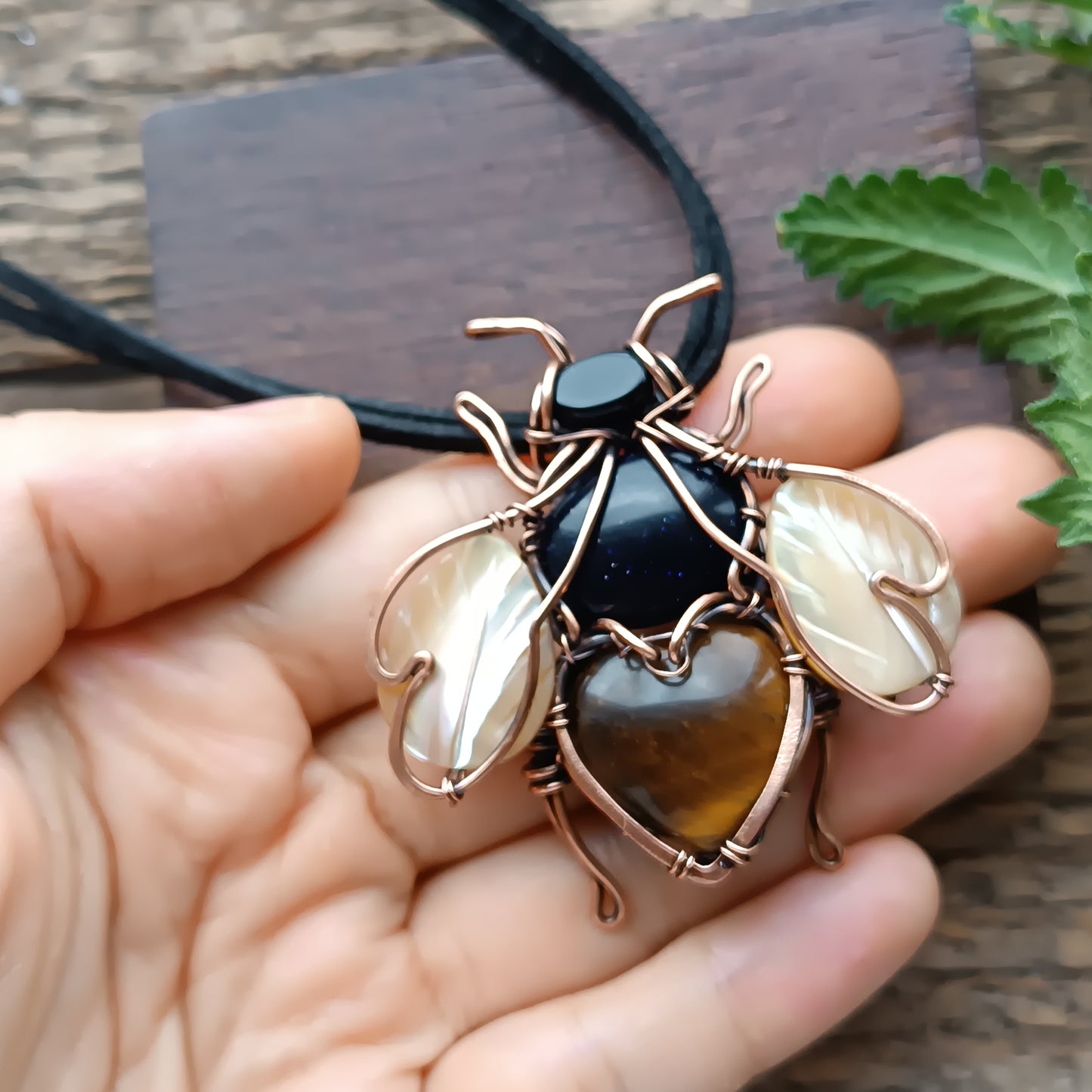 Bumble bee necklace