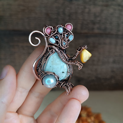 Fromager🧀🐁Cute mouse necklace