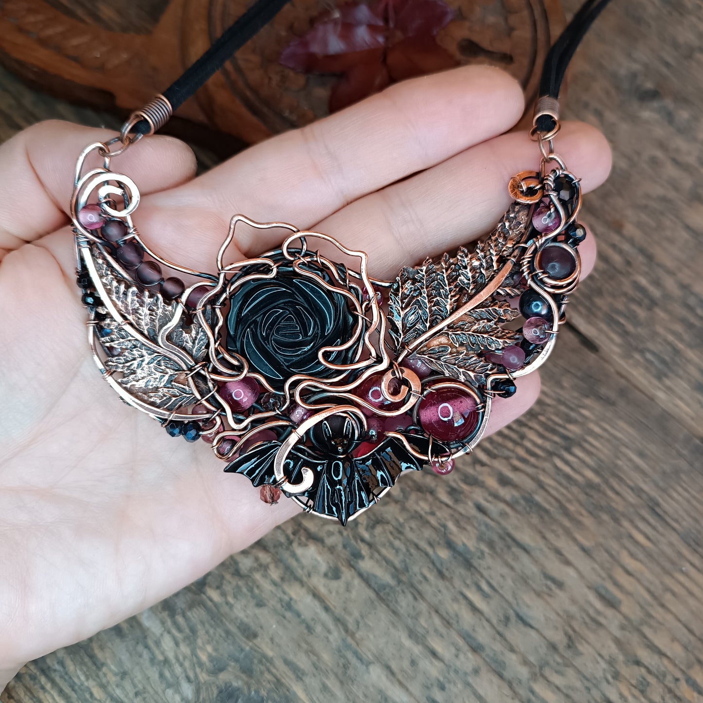Night Queen. Statement necklace