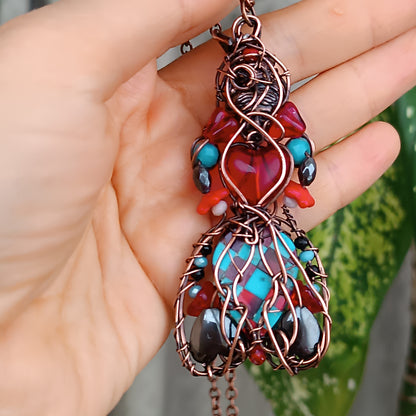 Queen of hearts necklace❤️👑