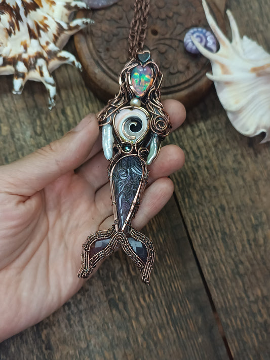 Aurora mermaid necklace🧜💜