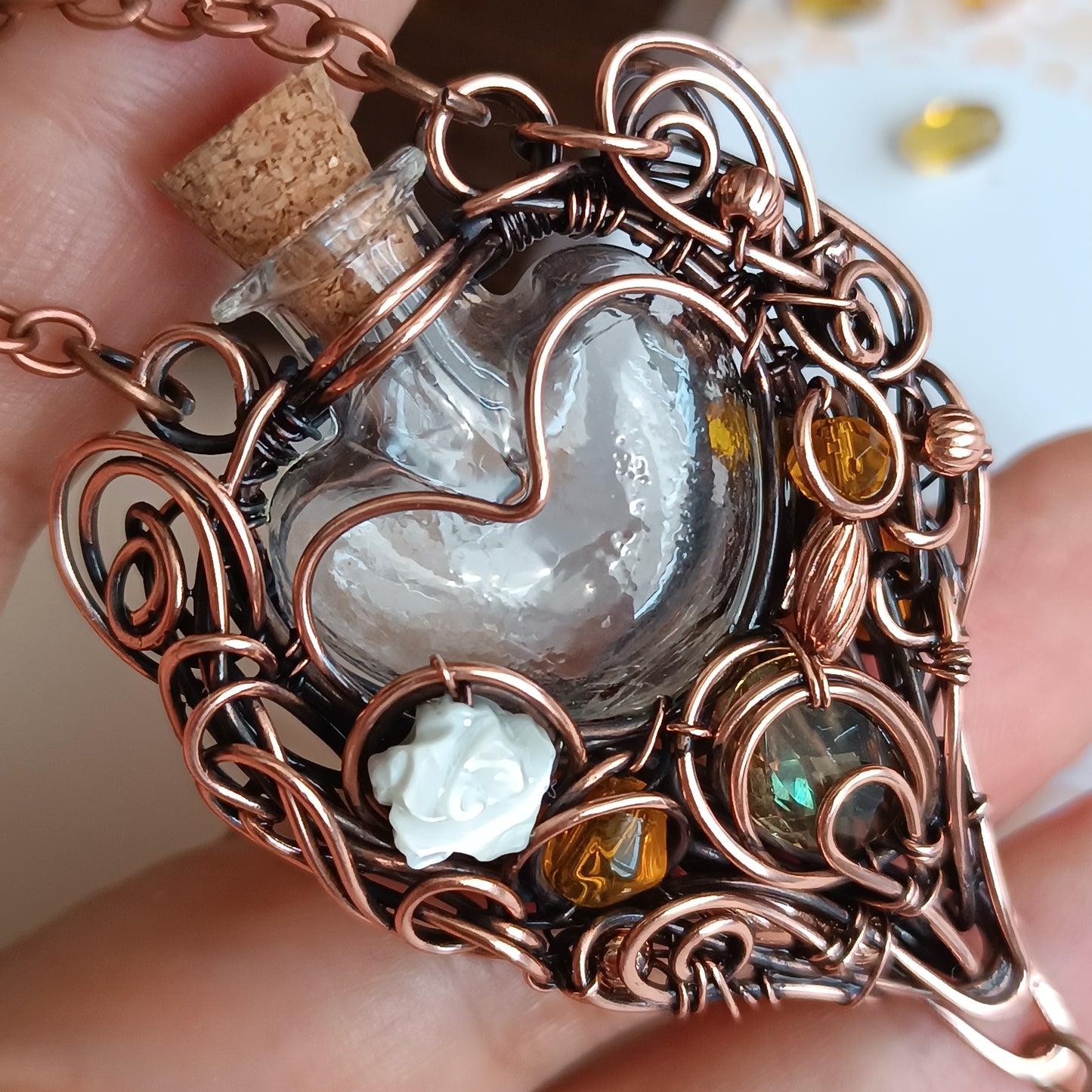 For Robert. Citrine vial.