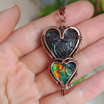 Double heart amulet.