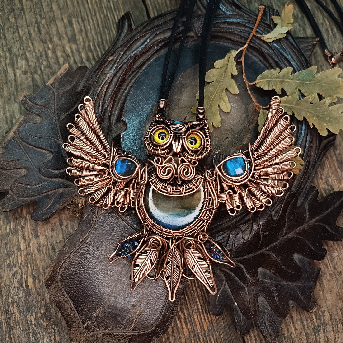 Statement Owl amulet necklace 🦉🪶