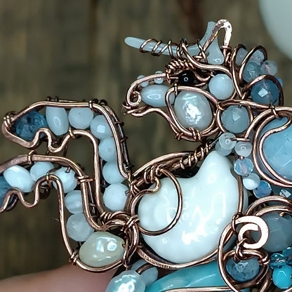 Kelpie, the spirit of the sea. Mermicorn necklace