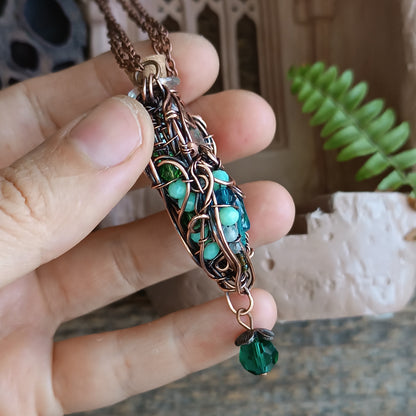 Aurora fairy. Vial necklace