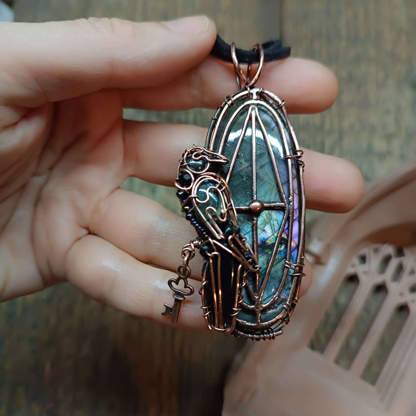 Mysterious window Secret keeper necklace