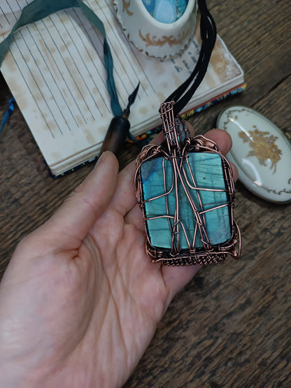 Blue dragon necklace