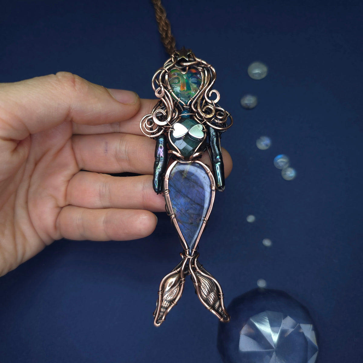 Aurora mermaid necklace