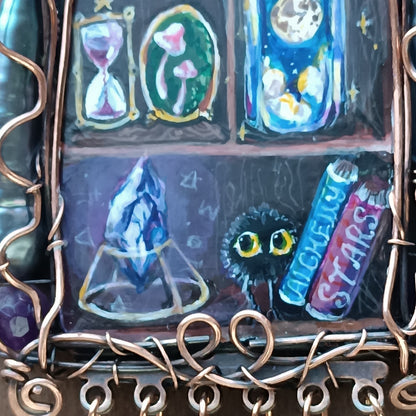 "Tiny magician". Wearable art necklace.