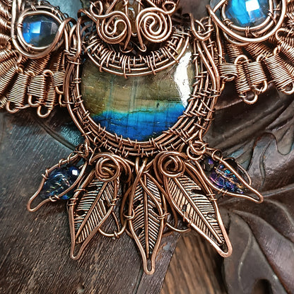 Statement Owl amulet necklace 🦉🪶