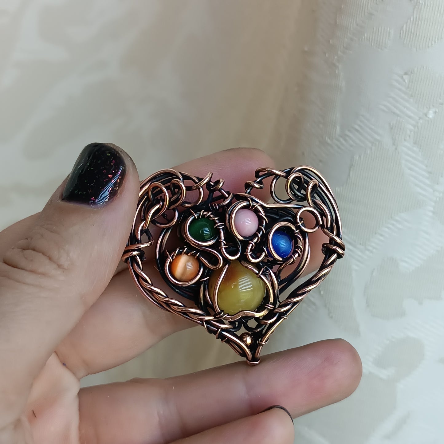For Debbie. Paw heart pin.