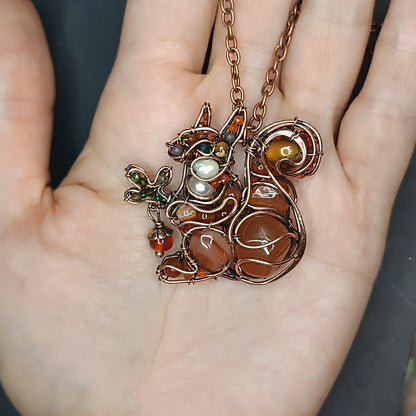 Squirrel necklace
