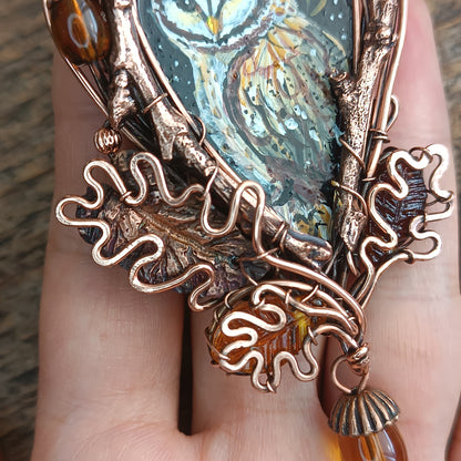 Owl in the hollow necklace