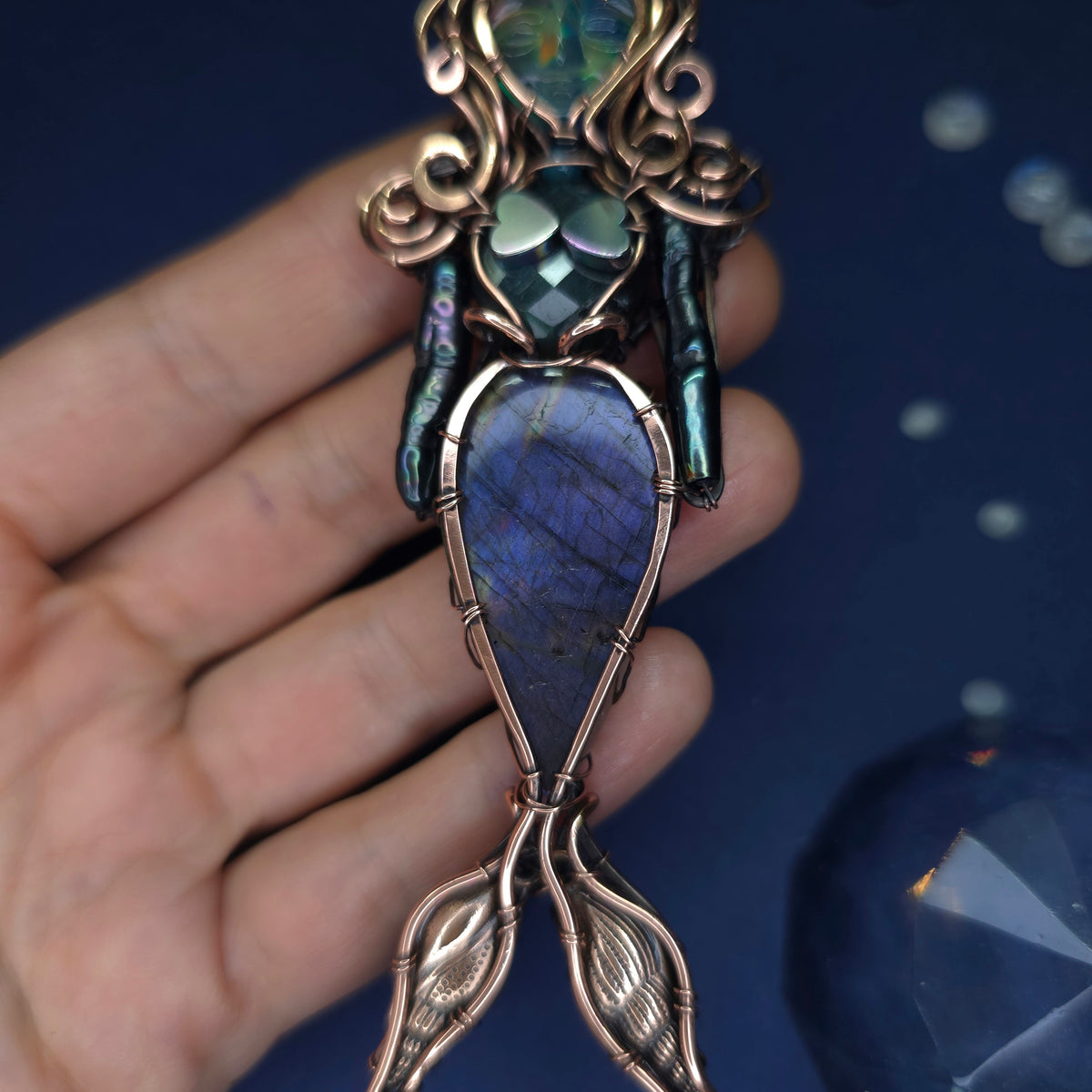 Aurora mermaid necklace