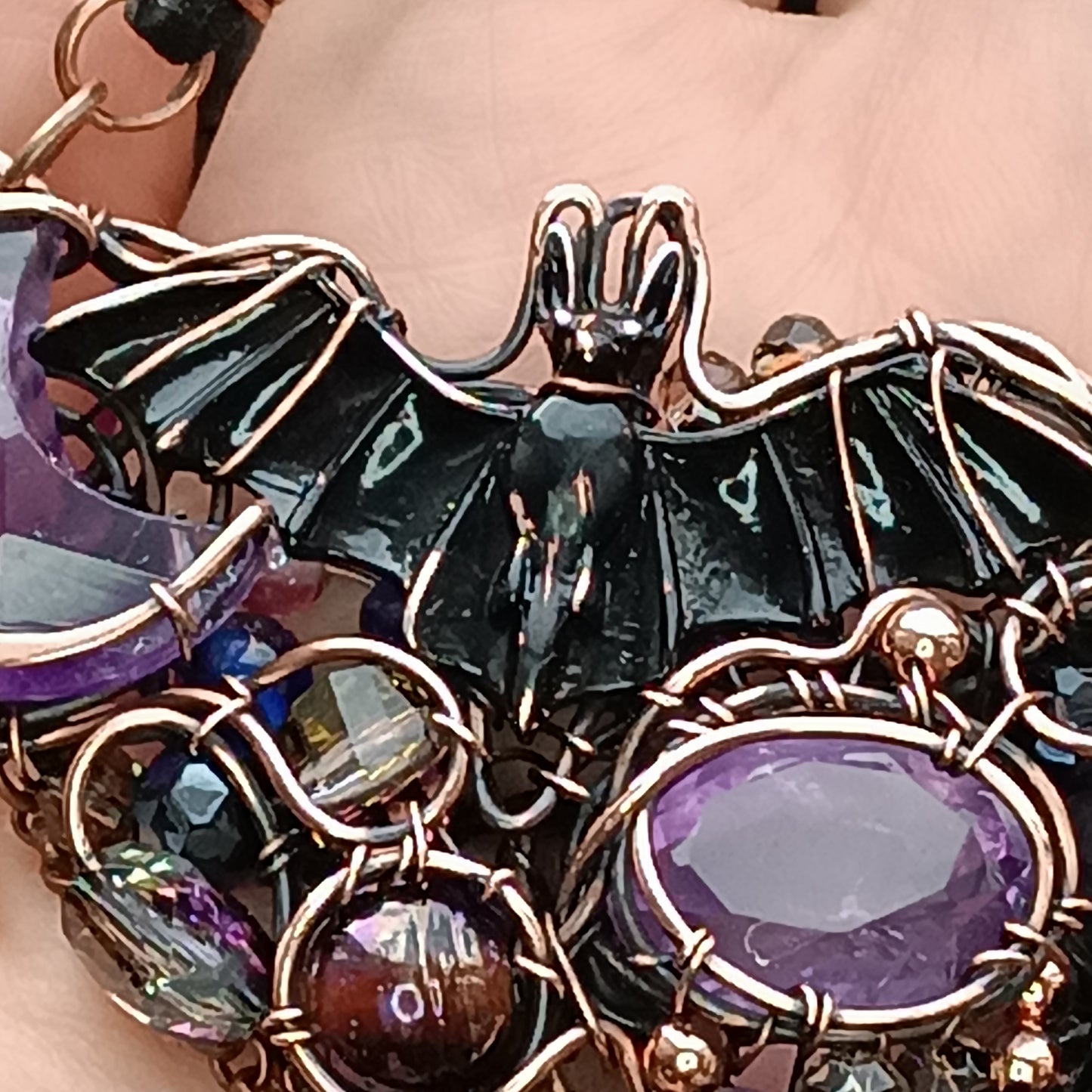 Amethyst moon tango necklace