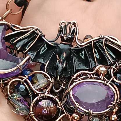 Amethyst moon tango necklace