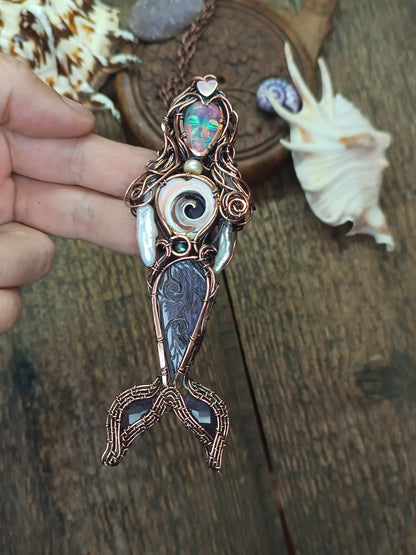 Aurora mermaid necklace🧜💜