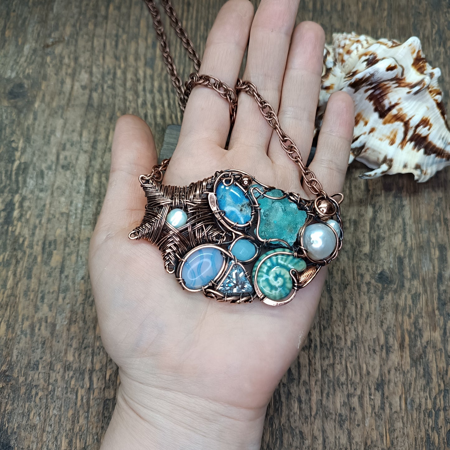 Blue reef necklace