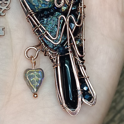 For Brenda. Raven necklace