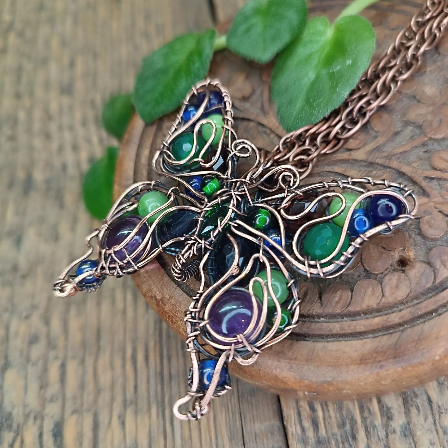 Wild grapes garden butterfly necklace 🍇🦋