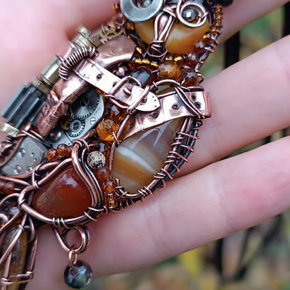 Steampunk Owl necklace