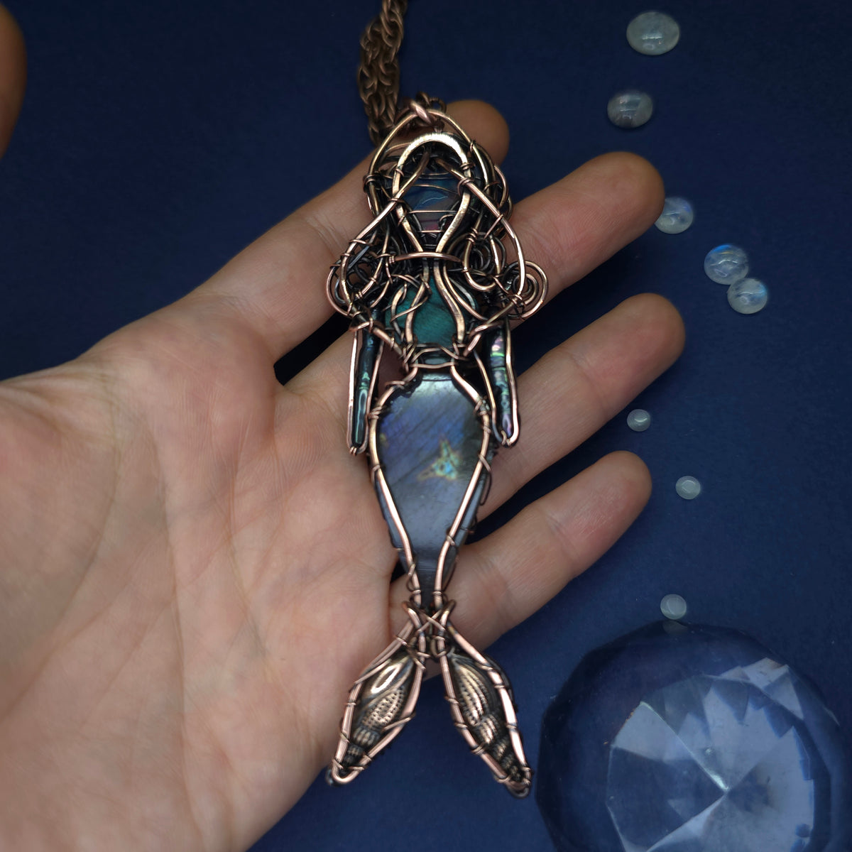 Aurora mermaid necklace