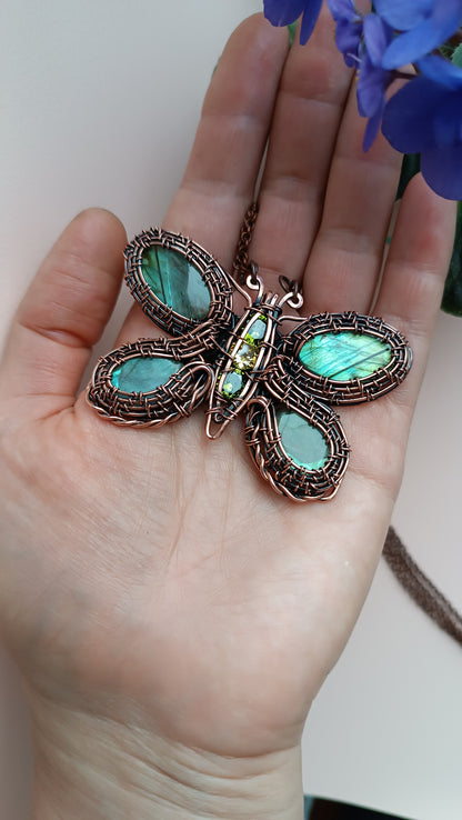 For Jacki. Copper butterfly necklace.