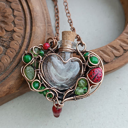 Garden Twinkle. vial necklace