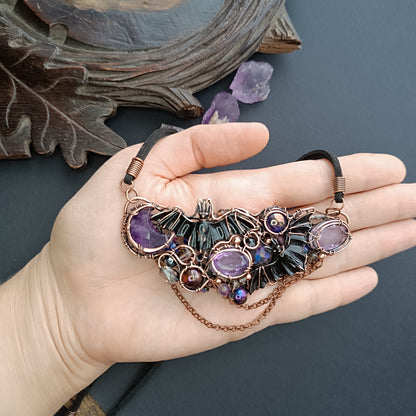 Amethyst moon tango necklace