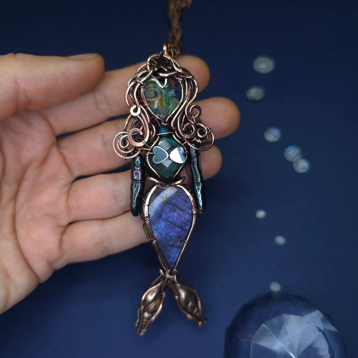 Aurora mermaid necklace