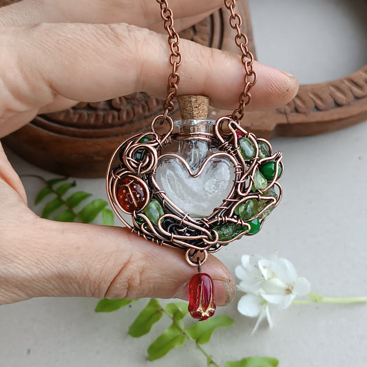 Garden Twinkle. vial necklace