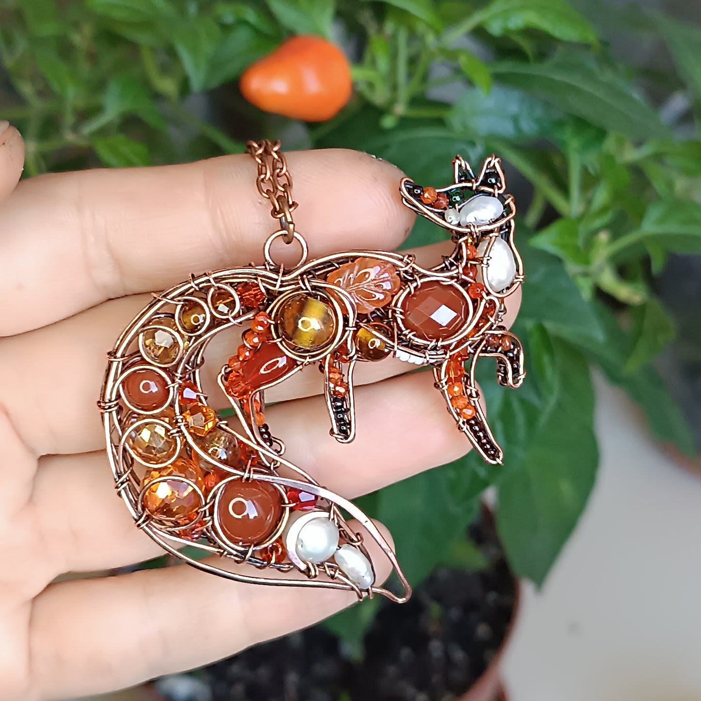 For Malcolm. Fox pendant