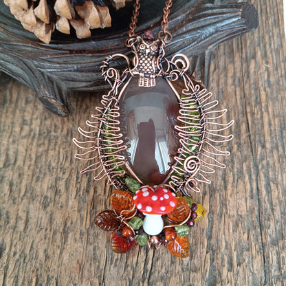 Forest leaves necklace