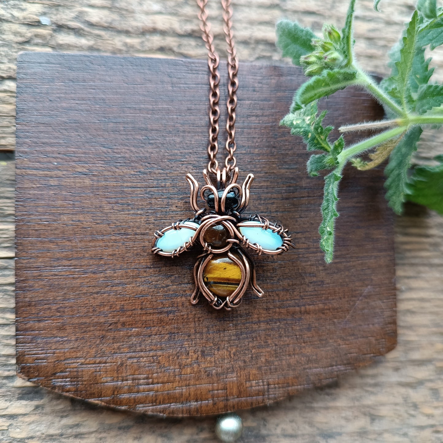 Cloudy sky wings bee charm