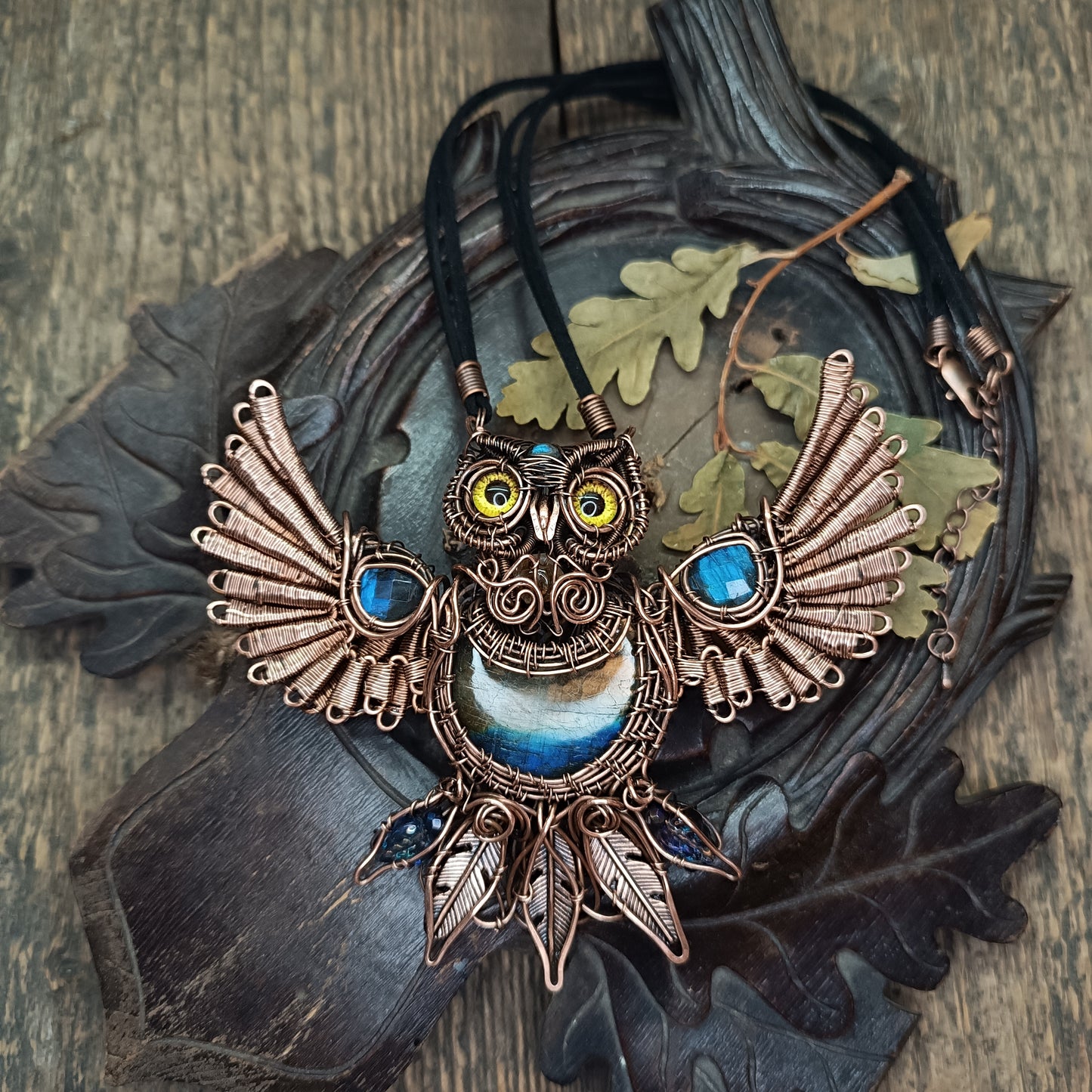 Statement Owl amulet necklace 🦉🪶