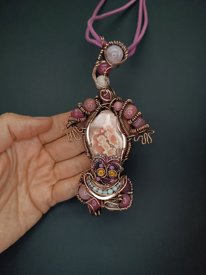 Pink smiling cat necklace🩷😻