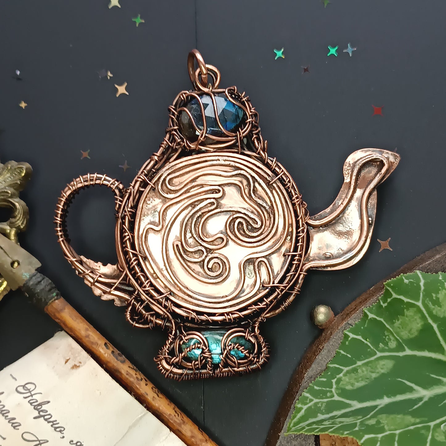For Diane. Tea party necklace.