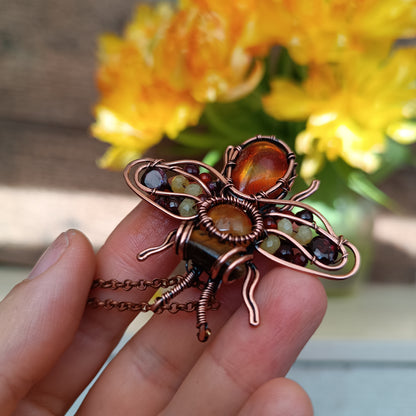 For Gwendolyn. Final payment.Sunny honey bee pendant