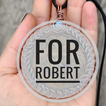 Round lion head necklace